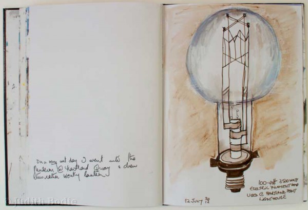 Hartland Quay Museum electric filament lamp