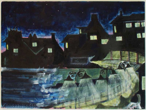 Lyme Regis at night